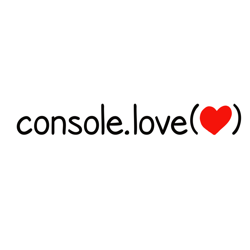 The typed code console dot love with a heart in the parenthesis instead of console dot log.